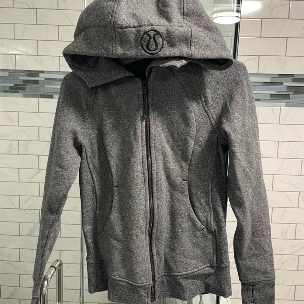 Lululemon Scuba Gray Zip-Up Hoodie